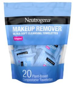 Neutrogena Makeup Remover Wipes, Daily Single Face Cleansing Towelettes, Makeup Removing Cleansing Wipes Removes Dirt & Oil, Alcohol-Free Face Towe...