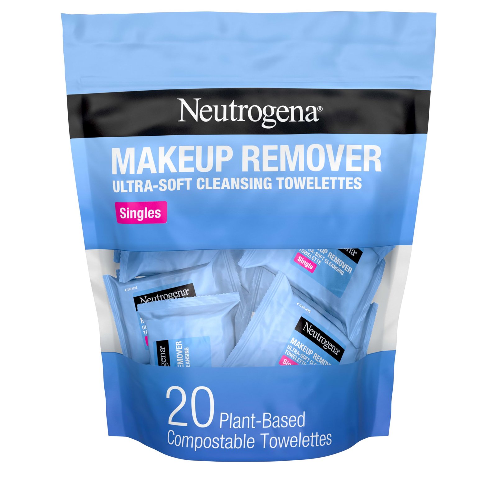 Neutrogena Makeup Remover Wipes, Daily Single Face Cleansing Towelettes, Makeup Removing Cleansing Wipes Removes Dirt & Oil, Alcohol-Free Face Towe…