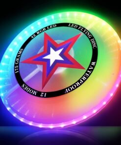 LED Flying Disc with Millions of Colors, 42 LEDs, 175g, 12 Lighting Modes, Rechargeable & Water-resistant, Outdoor Toys for Kids Ages 8-12 Teens Me...