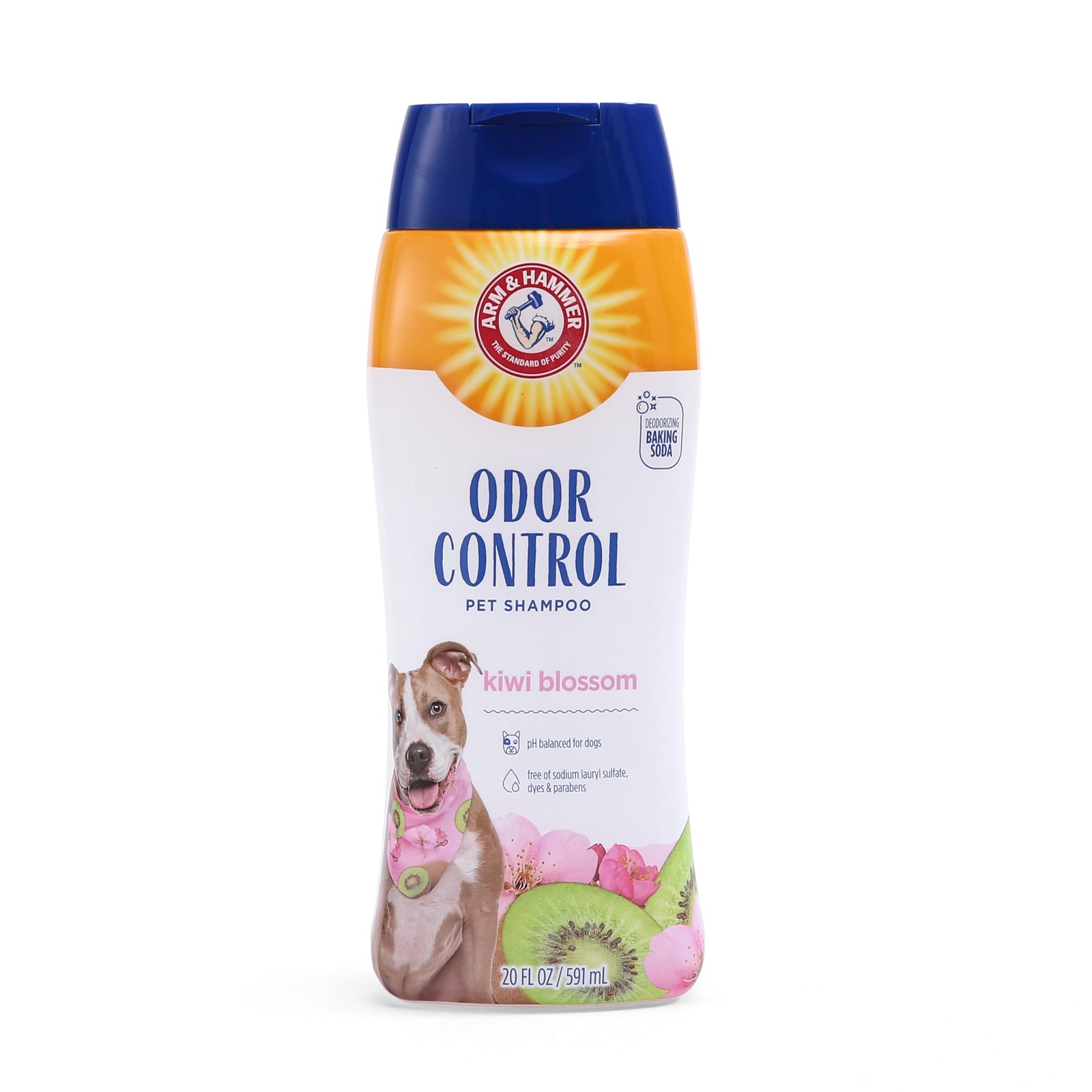 Arm & Hammer Deodorizing Dog Shampoo with Baking Soda for Odor Control, Tearless Moisturizing Formula for Sensitive Skin, Fresh Kiwi Blossom Scent,…
