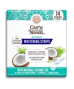 GuruNanda Teeth Whitening Strips - 7-Day Treatment with Non-Slip, Dry Strip Technology - Whitening Designed with Care for a Brighter Smile