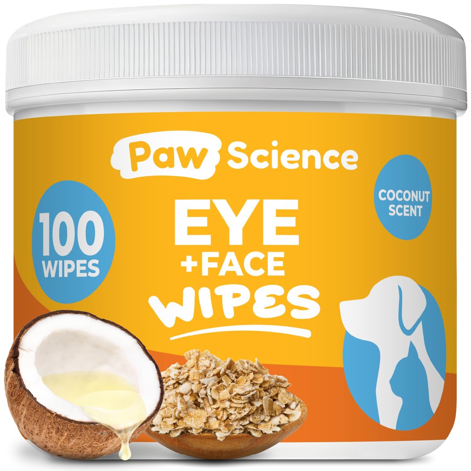 Dog Eye Wipes – Hypoallergenic Eye & Face Wipes for Dogs, Cats, & Puppy – Pet Tear Stain Remover & Cleaner – Gently Cleans & Removes Discharge, Cru…