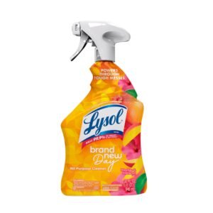 Lysol All Purpose Cleaner Spray, Multi-Purpose Disinfecting Spray, Kitchen & Bathroom Cleaner, Mango & Hibiscus Scent, 32 Fl Oz