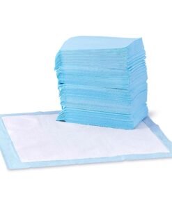 Amazon Basics Leak-Proof Dog and Puppy Potty Training Pee Pads with Quick-Dry 5-Layer Super Absorbent Design, Regular Size 22 x 22 inch, Blue & Whi...