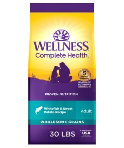 Wellness Complete Health Dry Dog Food, Wholesome Grains, Natural, Whitefish & Sweet Potato Recipe, (30-Pound Bag)