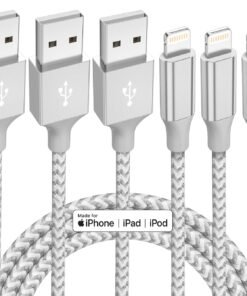 iPhone Charger 3 Pack 10 ft Apple MFi Certified Lightning Nylon Braided Cable Fast Charging Cord Compatible with iPhone 13 12 11 Pro Max XR XS X 8 ...