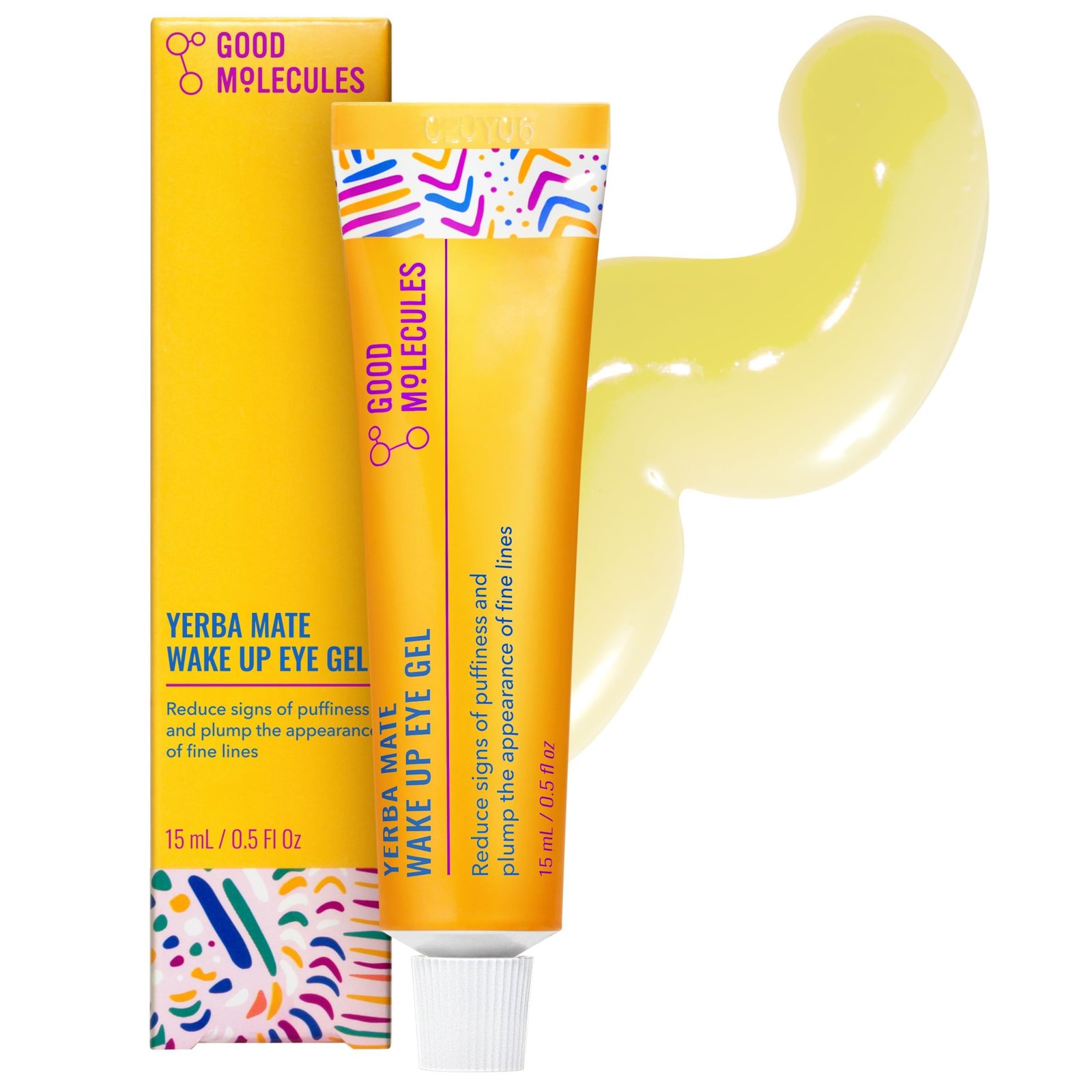 Good Molecules Yerba Mate Wake Up Eye Gel – Hydrating Under Eye Gel Cream with Hyaluronic Acid and Caffeine – Target Dark Circles and Puffiness – S…