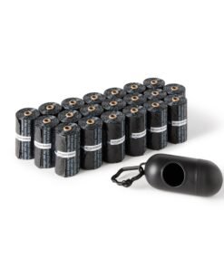 Amazon Basics Dog Poop Leak Proof Bags with Dispenser and Leash Clip, Unscented, 13" x 9" Large Size, 300 Count