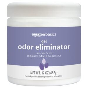 Amazon Basics Gel Odor Eliminator, Activated Charcoal, Lavender Scent, 17 Oz, 1-Pack