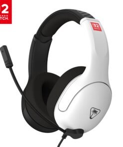 Turtle Beach Airlite Fit Wired Gaming Headset – Officially Licensed for Nintendo Switch 2, Nintendo Switch, Durable, Lightweight, Black and White