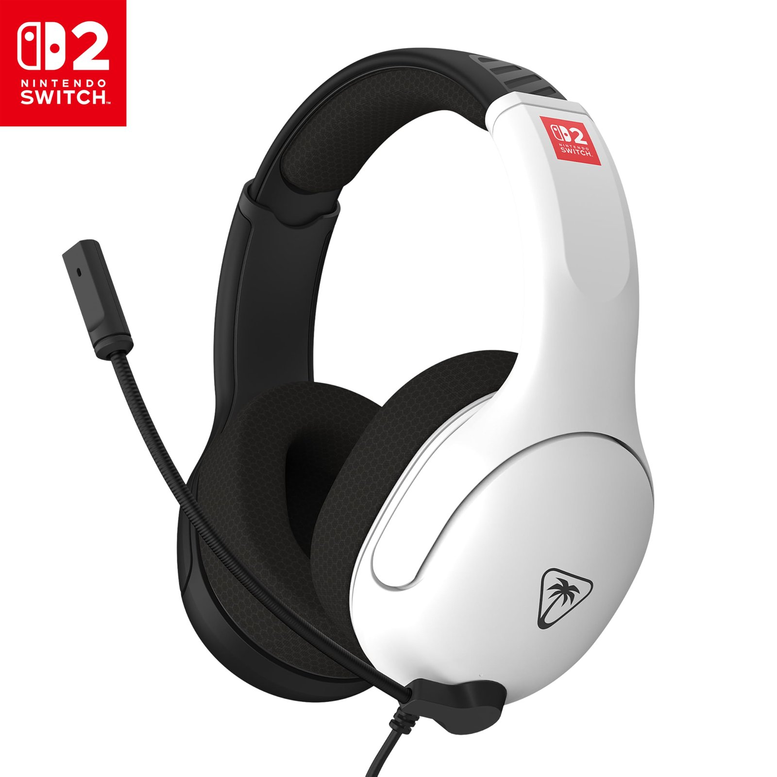 Turtle Beach Airlite Fit Wired Gaming Headset โ Officially Licensed for Nintendo Switch 2, Nintendo Switch, Durable, Lightweight, Black and White