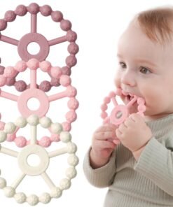 3 Pack Ring Teether Baby Infant Toys, Baby Essentials, Silicone Teething Ring Toys for Babies 0-6 Months, Seposeve Toddler Teethers 6-12 Months 12-...