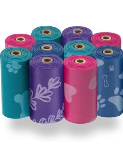 Best Pet Supplies Dog Poop Bags for Waste (150 Bags) Refuse Cleanup, Doggy Roll Replacements for Outdoor Puppy Walking and Travel, Leak Proof and T...
