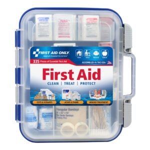 First Aid Only 91247 OSHA-Compliant First Aid Kit, All-Purpose 100-Person Emergency First Aid Kit for Business, Worksite, Home, and Car, 335 Pieces…