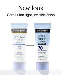 Alternative view of Neutrogena Ultra Sheer Dry-Touch Sunscreen Lotion SPF 70, Broad Spectrum, Water Resistant 80 Min, Oil-Free, Oxybenzone-Free, Non-Comedogenic, Matte...