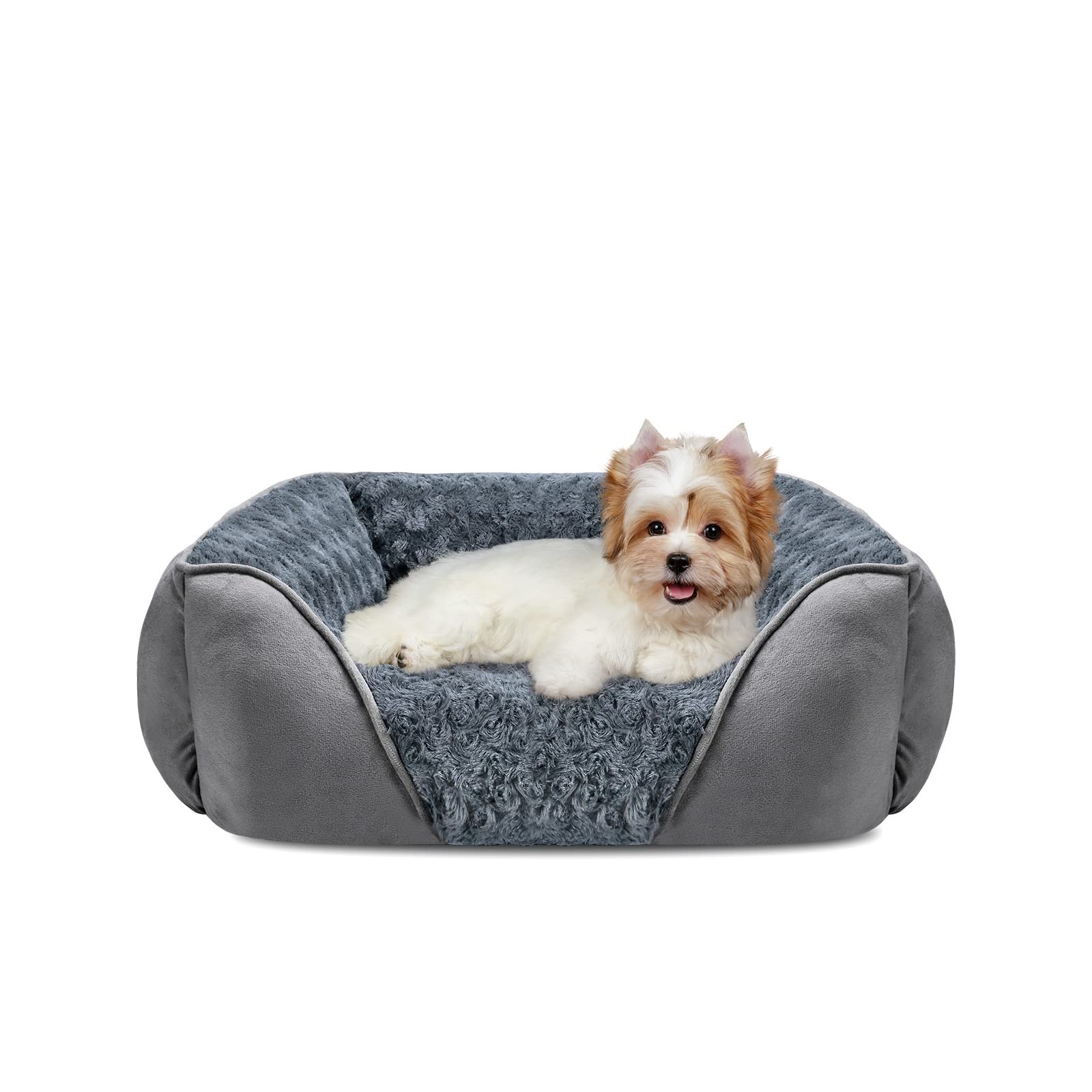 INVENHO Rectangle Washable Orthopedic Dog Bed for Small, Medium and Large Dogs, Soft Calming, Sleeping Puppy Bed Durable Pet Cuddler with Anti-Slip…
