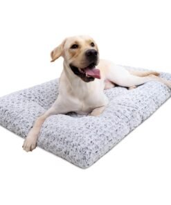 KSIIA Washable Dog Bed Deluxe Plush Dog Crate Beds Comfy Kennel Pad Anti-Slip Pet Sleeping Mat for Large, Jumbo, Medium, Small Dogs Breeds, 35" x 2...