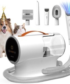 AIRROBO Dog Grooming Vacuum Kit,12000Pa Strong Pet Vacuum for Shedding,Grooming Hai,Quiet,PG100,2L Large Capacity