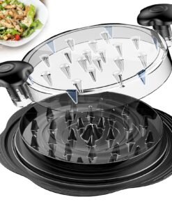 Chicken Shredder Large Chicken Breast Shredder Tool Twist with Brush&Fork, Visible Meat Shredder Machine, Strong Anti-Slip Strip, Ergonomic Handle,...