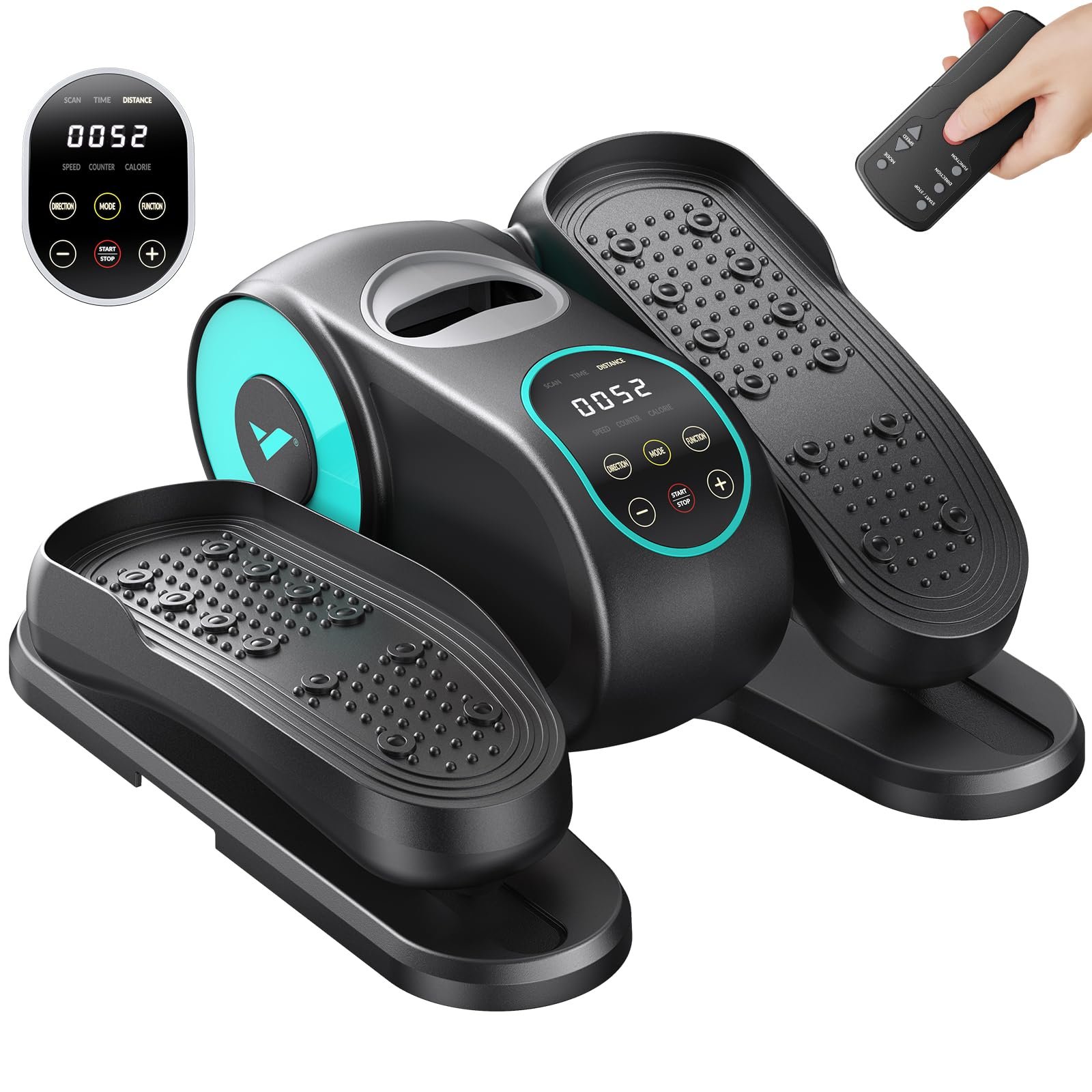 MERACH Under Desk Elliptical Machine, Leg Exerciser While Sitting for Seniors with Remote Control & 12-Speeds, Quiet Portable Electric Seated Pedal…