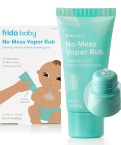 Frida Baby No-Mess Vapor Rub, Baby Vapor Rub for Chest, Neck, Back + Foot, Non-Medicated, Petroleum-Free, Hands-Free Applicator Tube, Non-Staining,...
