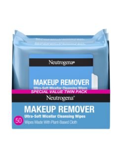 Neutrogena Makeup Remover Wipes Micellar Alcohol-Free Face Towelettes Remove Waterproof Mascara & Oil, Compostable 100% Plant-Based Cloth, Dermatol...