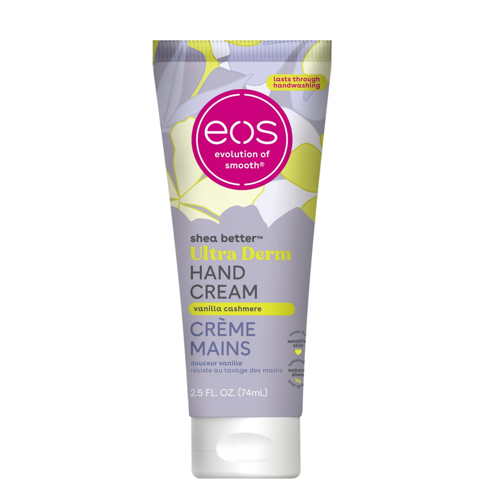 eos Shea Better Hand Cream – Vanilla Cashmere Hand Lotion | Instant Hydration + Lasting Protection | 2.5 oz