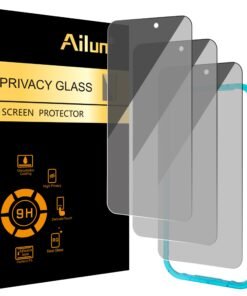 Ailun 3 Pack for iPhone 17 Pro Privacy Screen Protector [6.3 inch] with installation frame, Anti Spy Private Tempered Glass Anti-Scratch Case Friendly