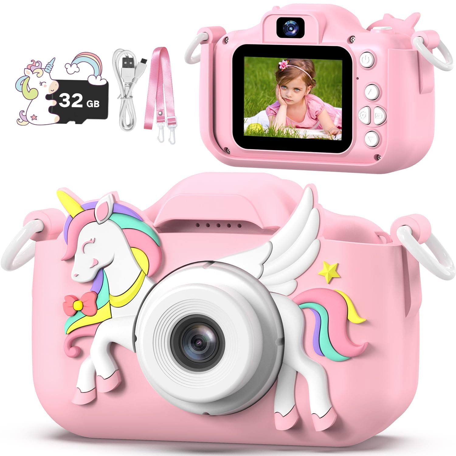 Masterbee Children’s Camera Toys for Girls & Boys, 3-12 Years – 1080P HD Video Kids Digital Camera – Perfect for Christmas & Birthday Gifts