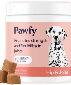 Pawfy Hip & Joint Supplement for Dogs with MSM & Vitamins | Glucosamine Chondroitin for Small, Medium & Large Breed - Supports Mobility & Bones | G...