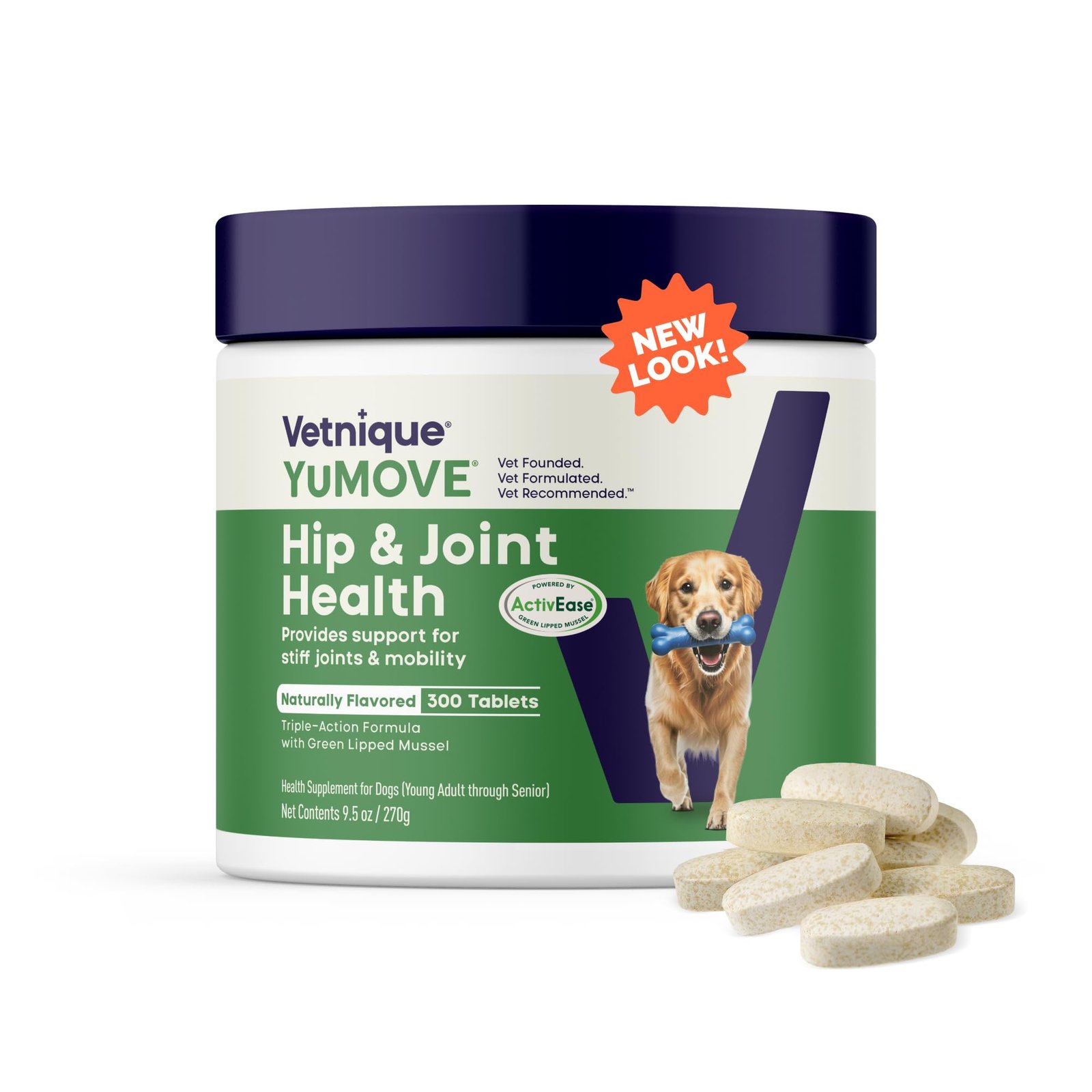 Yumove Hip & Joint Supplement for Dogs with Glucosamine, Hyaluronic Acid, Green Lipped Mussel & Omega 3 Joint Supplement – Regular or Advanced Stre…