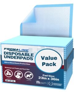 FRONTLINE Disposable Underpads Large 23'' X 36'' Absorbent Bed Pads, Medical Hospital Bed Incontinence Chux Pads | Thick Waterproof Protection for ...