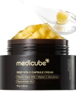 medicube Capsule Cream with Deep Vitamin C | Liposome Vitamin C Golden Capsule for Radiance & Firm-Looking Skin | Hydrating Glow Gel Texture | Kore...