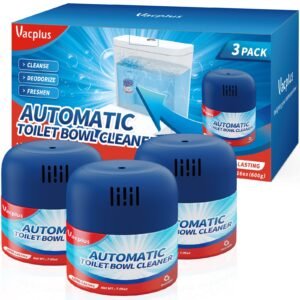 Vacplus Toilet Bowl Cleaners – 3 Pack, Automatic Long-Lasting Toilet Cleaner Bottles, Easy-to-Use & Powerful Cleaning