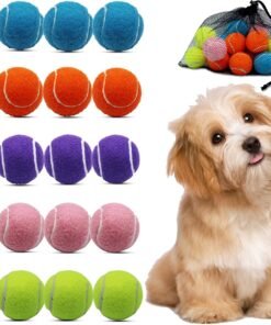 Magicorange Small Tennis Balls, 20 Pack 2 inch Tennis Balls for Dogs, Colorful Easy Catching Pet Dog Playing Ball with Mesh Bag for Easy Transport(...