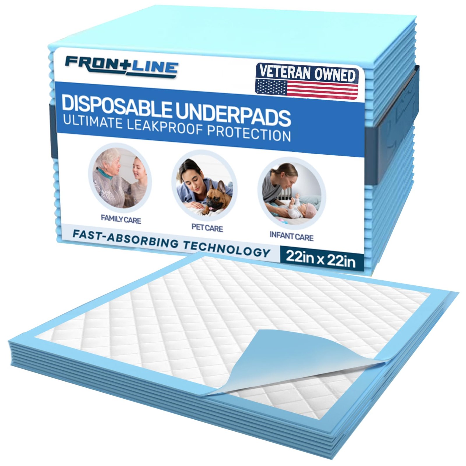 Puppy Pee Pads 22″ x 22″ 80 Pack, Ultra Absorbent Leakproof Potty Pads for Puppies, Small Dogs, and Cats, Heavy-Duty, Fast-Drying, Wee Wee Pads for…