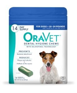 OraVet Dental Hygiene Chews for Small Dogs, Oral Care with Delmopinol, Vanilla Flavor, 14 Count