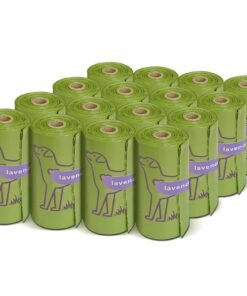 240 Count Lavender Scented 13” x 9” Dog Poop Bags Rolls, Leakproof Strong & Sturdy Waste Bags for Doggie Cat Pet