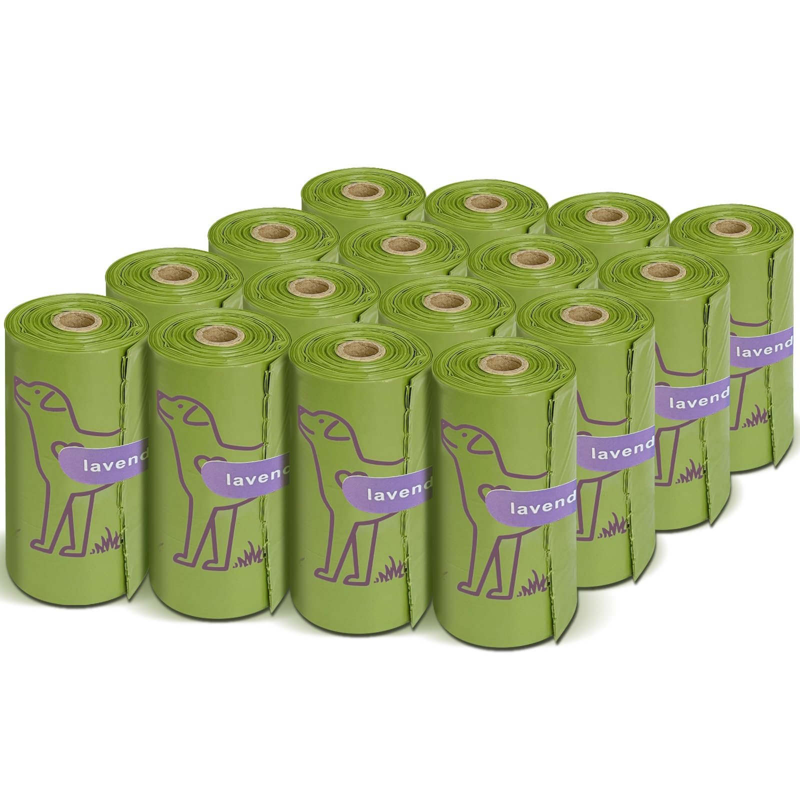 240 Count Lavender Scented 13β x 9β Dog Poop Bags Rolls, Leakproof Strong & Sturdy Waste Bags for Doggie Cat Pet