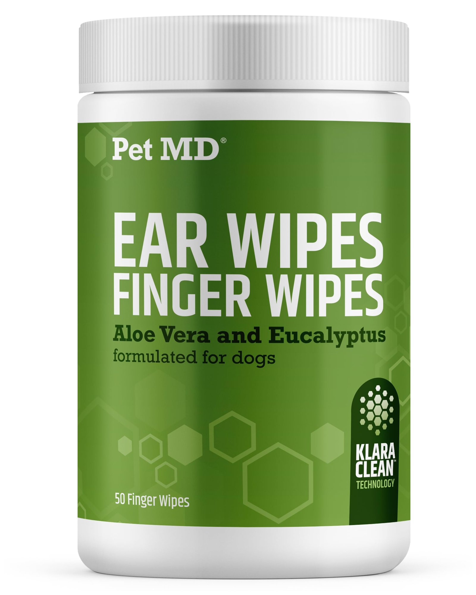 Dog Ear Cleaning Finger Wipes with Aloe Vera & Eucalyptus Oil – Veterinarian Formulated Pet Ear Wipes for Dog Ear Care – Made in USA – 50 Count