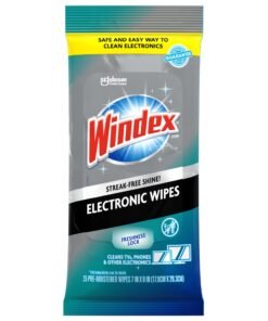 Windex Electronic Cleaning Wipes, Pre-Moistened Screen Wipes for TVs, Phones, and Other Electronics, Resealable for a Freshness Lock, 25 Count