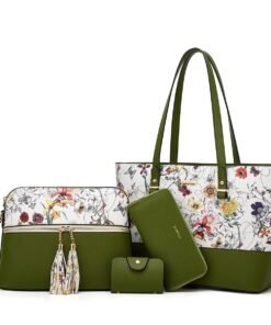 Women Fashion Handbags Wallet Tote Bag Shoulder Bag Top Handle Satchel Purse Set 4pcs