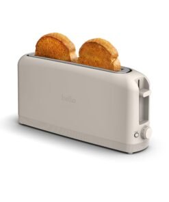 bella 2 Slice Slim Toaster, Fits-anywhere™ Kitchenware, 6 Setting Shade Control with Reheat & Cancel Buttons, Fits sourdough, 10” Long Slot, Anti J...
