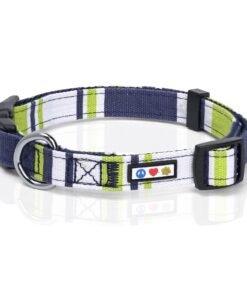 Pawtitas Pet Soft Adjustable Solid Color Nylon Puppy/Dog Collar Personalized Dog Collar Embroidered Customize w Pet Name & Phone Number Small Green...