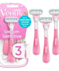 Gillette Venus Sensitive Women's Disposable Razors - Single Package of 3 Razors