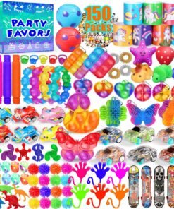 Party Favors for Kids 8-12 4-8, 150-Pack Fidget Toys Bulk, Treasure Box Toys for Classroom, Stocking Stuffers Goodie Bags, Classroom Prizes, Birthd...