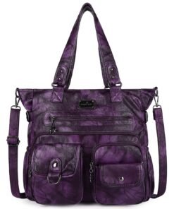 Angelkiss Purses Handbags for Women PU Tote Satchel Bags for Women Pockets Shoulder Bags… | PU, Bags, Pockets