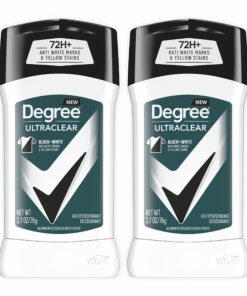 Degree Men UltraClear Antiperspirant Deodorant Black+White 2 Count 72-Hour Sweat & Odor Protection Antiperspirant For Men With MotionSense Technolo...