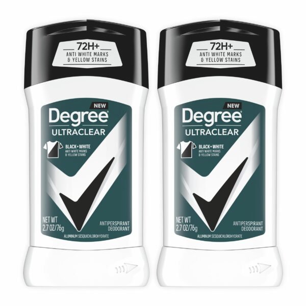 Degree Men UltraClear Antiperspirant Deodorant Black+White 2 Count 72-Hour Sweat & Odor Protection Antiperspirant For Men With MotionSense Technolo…