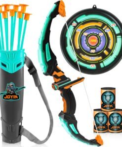 JOYIN Kids Bow and Arrow Set, LED Light Up Archery Toy Set with 9 Suction Cup Arrows, Target & Arrow Case, Indoor and Outdoor Hunting Play Gift Toy...